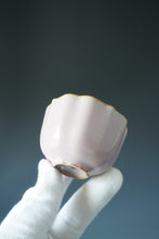 Load image into Gallery viewer, 75ml Pink Ruyao Lobed Teacup by Shan Kilns 善窑粉红汝窑杯