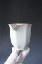 Load image into Gallery viewer, Moon White Ruyao Hexagon Fair Cup by Shan Kilns 善窑月白汝窑六角公道杯 240ml