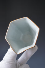 Load image into Gallery viewer, Moon White Ruyao Hexagon Fair Cup by Shan Kilns 善窑月白汝窑六角公道杯 240ml