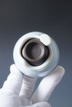 Load image into Gallery viewer, 105ml Dripping Moon White Ruyao Teacup by KengKou Studio 坑口烧汝窑月白流釉杯