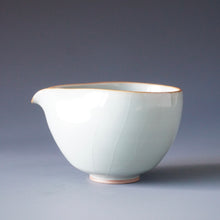 Load image into Gallery viewer, Wide Magnolia Azure Ruyao Fair Cup by Shan Kilns 善窑汝窑天青公道杯 160ml
