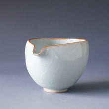 Load image into Gallery viewer, Wide Magnolia Azure Ruyao Fair Cup by Shan Kilns 善窑汝窑天青公道杯 190ml