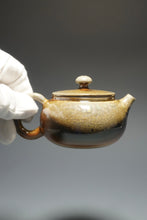 Load image into Gallery viewer, Wood Fired Bianhu Nixing Teapot by Li Wenxin 李文新柴烧坭兴扁壶 145ml