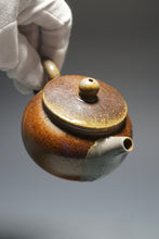 Load image into Gallery viewer, Wood Fired Bianhu Nixing Teapot by Li Wenxin 李文新柴烧坭兴扁壶 140ml