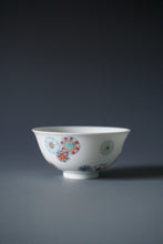 Load image into Gallery viewer, Wood Fired Doucai Hydrangea Jingdezhen Porcelain Teacup 柴窑斗彩绣球花杯 110ml