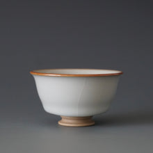 Load image into Gallery viewer, 60ml Shan Kilns Dripping Moon White Ruyao Teacup no.1 善窑汝窑月白流釉杯