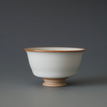 Load image into Gallery viewer, 60ml Shan Kilns Dripping Moon White Ruyao Teacup no.2 善窑汝窑月白流釉杯