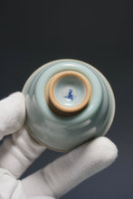 Load image into Gallery viewer, 60ml Shan Kilns Dripping Azure Ruyao Teacup 善窑汝窑天青流釉杯