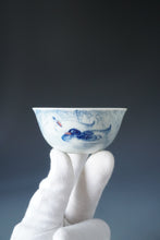 Load image into Gallery viewer, 110ml Qinghua Spring River Porcelain Teacup by KuangShi 青花匡石春江水暖杯