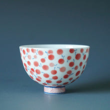 Load image into Gallery viewer, Cherries Tianbai Porcelain Teacup by DaSheng 大生手绘樱桃鸡心杯
