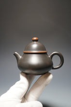 Load image into Gallery viewer, 115ml Dark Grey Puffy Lid Pear Nixing Teapot by Li Wenxin 李文新泥兴梨形 (深)