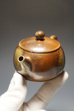 Load image into Gallery viewer, Wood Fired Bianhu Nixing Teapot by Li Wenxin 李文新柴烧坭兴扁壶 150ml
