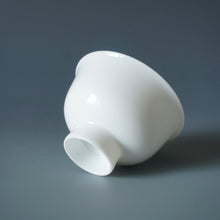 Load image into Gallery viewer, Tianbai Jingdezhen Porcelain Lotus Teacup with Gold Leaf stamp 85ml