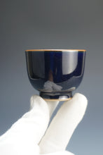 Load image into Gallery viewer, 70ml Jilan Blue Ruyao Teacup by Shan Kilns 善窑汝窑霁蓝直身盏