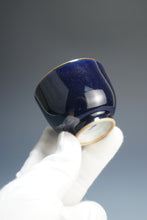 Load image into Gallery viewer, 70ml Jilan Blue Ruyao Teacup by Shan Kilns 善窑汝窑霁蓝直身盏