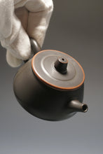 Load image into Gallery viewer, 80ml Pinggai Shipiao Dark Nixing Teapot by Li Wenxin 李文新平盖石瓢(深)