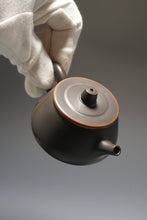 Load image into Gallery viewer, 80ml Pinggai Shipiao Dark Nixing Teapot by Li Wenxin 李文新平盖石瓢(深)