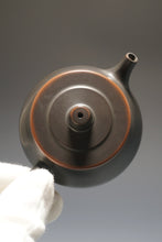 Load image into Gallery viewer, 80ml Pinggai Shipiao Dark Nixing Teapot by Li Wenxin 李文新平盖石瓢(深)