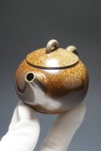 Load image into Gallery viewer, Wood Fired Ringlid Xishi Nixing Teapot No.3 by Li Wenxin 李文新柴烧坭兴壶 135ml