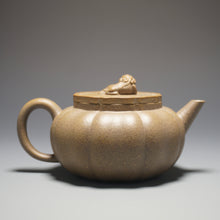 Load image into Gallery viewer, Fully Handmade Jiangpo-Qingni Jingwen Lion Head Yixing Teapot by Tang Mengfei 全手工汤梦飞青降坡泥绣狮 240ml
