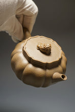 Load image into Gallery viewer, Fully Handmade Jiangpo-Qingni Jingwen Lion Head Yixing Teapot by Tang Mengfei 全手工汤梦飞青降坡泥绣狮 240ml