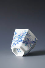 Load image into Gallery viewer, Wood Fired Doucai Hexagon Swallow Jingdezhen Porcelain Teacup 柴窑斗彩六角燕子杯 110ml