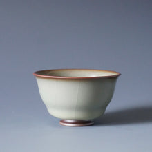 Load image into Gallery viewer, 60ml Shan Kilns Dripping Fenqing Ruyao Teacup 善窑汝窑粉青流釉杯