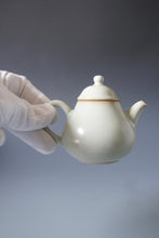 Load image into Gallery viewer, 130ml Pear Moon White Ruyao Teapot by Shan Kilns 善窑月白汝窑梨形