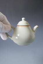 Load image into Gallery viewer, 130ml Pear Moon White Ruyao Teapot by Shan Kilns 善窑月白汝窑梨形