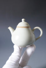 Load image into Gallery viewer, 130ml Pear Moon White Ruyao Teapot by Shan Kilns 善窑月白汝窑梨形
