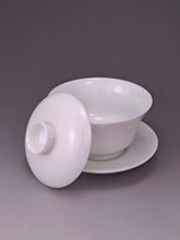 Load image into Gallery viewer, 180ml Big Horseshoe Tianbai Jingdezhen Porcelain Gaiwan