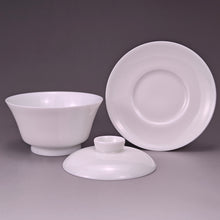 Load image into Gallery viewer, 180ml Big Horseshoe Tianbai Jingdezhen Porcelain Gaiwan