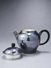 Load image into Gallery viewer, 999 Pure Silver Handmade Lianzi Hammered Teapot 全手工纯银999莲子银壶 130ml