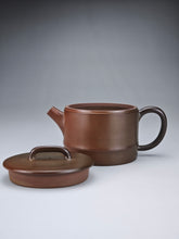 Load image into Gallery viewer, 120ml Nixing Bamboo Stump Teapot with Yaobian No.2 by Li Wenxin 李文新阴阳竹节