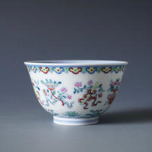 Load image into Gallery viewer, Wood Fired Doucai Eight Immortals Jingdezhen Porcelain Teacup 柴窑斗彩八仙杯 125ml