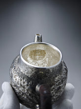 Load image into Gallery viewer, 999 Pure Silver Handmade Wabi-sabi Teapot 刹寂风银壶 165ml
