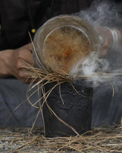 Load image into Gallery viewer, 999 Pure Silver Wabi Sabi Meteorite Series with Gold Plating by Master Hong JinHong 全手工纯银999洪金鸿制大师银侧把壶 175ml