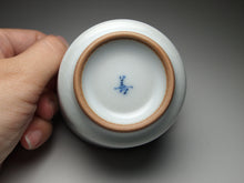 Load image into Gallery viewer, 100ml Moon White Ruyao Bamboo Shape Teacup, 月白汝窑茶杯