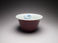 Load image into Gallery viewer, 110ml Fanggu Technique Cat, Jihong and Qinghua Porcelain Teacup 青花霁红杯
