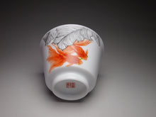 Load image into Gallery viewer, Fencai Goldfish Tianbai Porcelain Teacup 金鱼杯