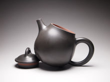 Load image into Gallery viewer, 115ml Dark Grey Oval Nixing Teapot by Li Wenxin 李文新泥兴壶