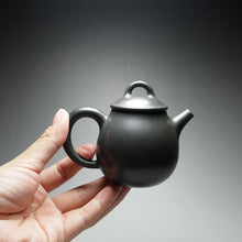 Load image into Gallery viewer, 115ml Dark Grey Oval Nixing Teapot by Li Wenxin 李文新泥兴壶