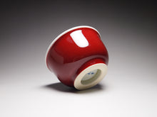 Load image into Gallery viewer, 120ml Fanggu Technique Bird and Bamboo Jihong and Qinghua Porcelain Teacup 璟色堂霁红杯