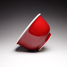 Load image into Gallery viewer, 120ml Fanggu Technique Bird and Bamboo Jihong and Qinghua Porcelain Teacup 璟色堂霁红杯