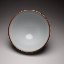 Load image into Gallery viewer, 125ml Qinghua chrysanthemum Moon White Ruyao Teacup, 青花月白汝窑茶杯