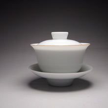 Load image into Gallery viewer, 110ml Classic Jingdezhen Porcelain Gaiwan with Brown Rim 甜白小福圆盖碗