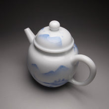 Load image into Gallery viewer, 140ml Qinghua Hand Painted Lanscape Jingdezhen Porcelain Teapot, 甜白釉重工山水壶