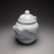Load image into Gallery viewer, 140ml Qinghua Hand Painted Lanscape Jingdezhen Porcelain Teapot, 甜白釉重工山水壶