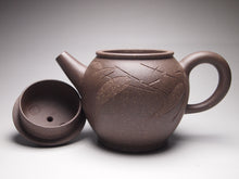 Load image into Gallery viewer, TianQingNi Tall Julun Yixing Teapot with carvings of Bamboo, 天青泥高巨轮刻竹, 140ml