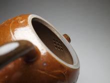 Load image into Gallery viewer, Wood Fired Xishi Nixing Teapot with Carvings of Koi and Lotus 李文新柴烧刻绘西施 140ml